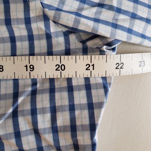Banana Republic Blue and White Checkered Dress Shirt - L - Picture 4 of 5
